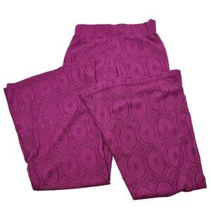 Mamie Ruth Purple Lace Bell Bottoms, Size Small, NWT